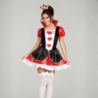 Disfraz Reina de Corazones - Villanos y Villanas Disney Vestido Corto / Mujer Adulta